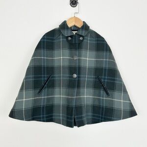 Bonpoint Girls Wool Plaid Cape and Skirt Set Size 6